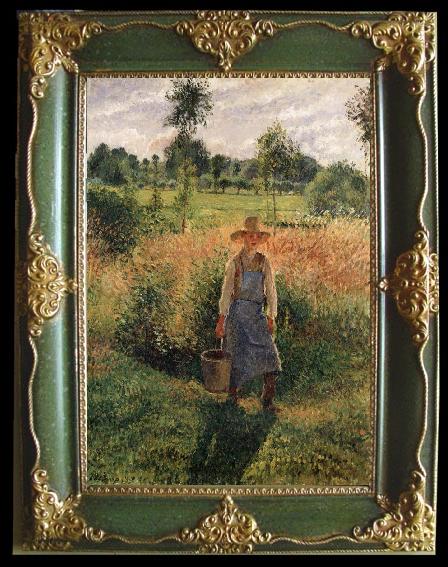 framed  Camille Pissarro The Gardener,Afternoon Sun,Eragny, Ta119-4